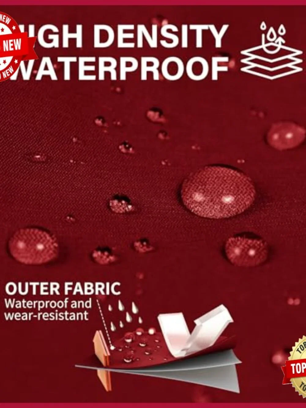 Women's Packable Waterproof Raincoat Hooded Trench Coat Lightweight Outdoor